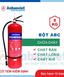 Bình chữa cháy xách tay bột ABC 8kg Dragon