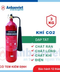 Bình chữa cháy xách tay khí CO2 3kg Dragon