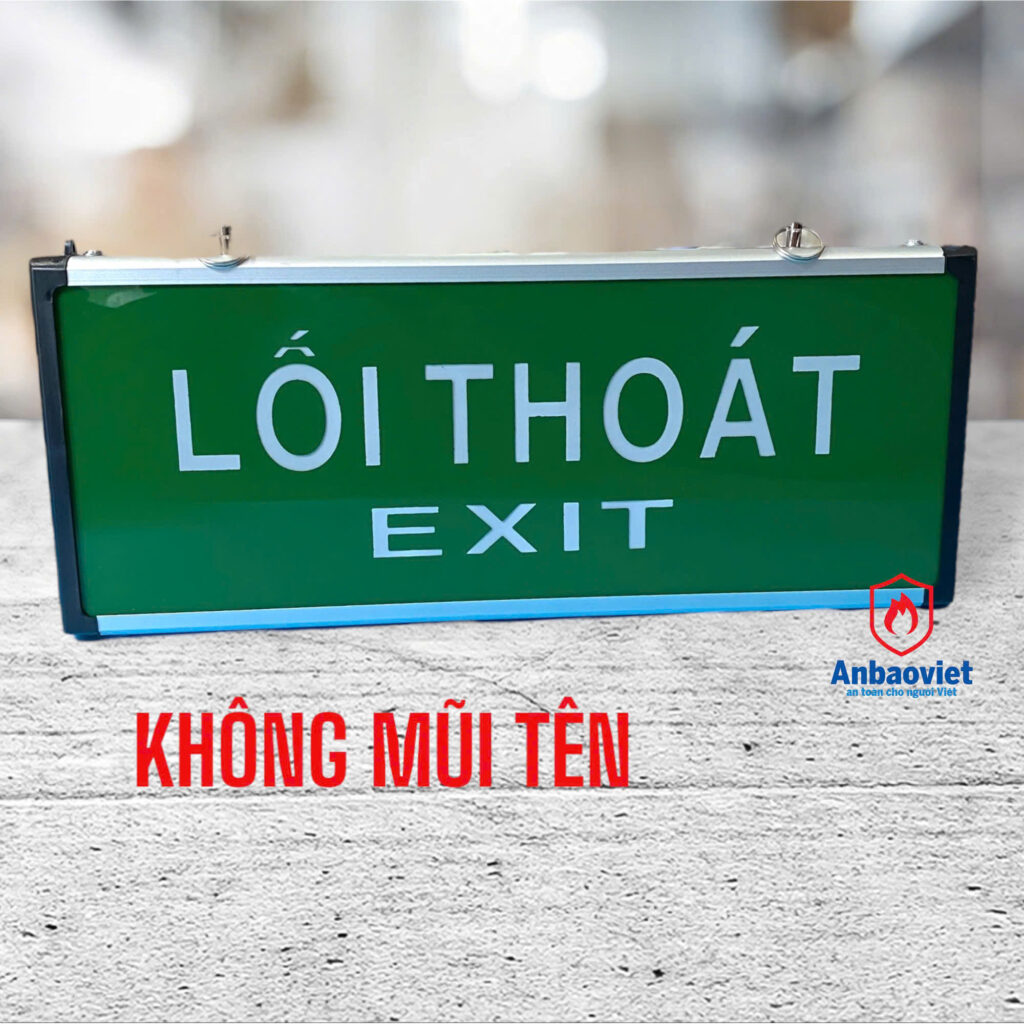 Đèn EXIT 02 mặt chỉ dẫn lối thoát hiểm 3 Den Exit khong chi huong