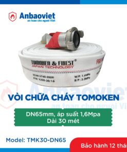 Cuộn vòi chữa cháy Tomoken DN65mm, áp suất 1,6Mpa, dài 30m