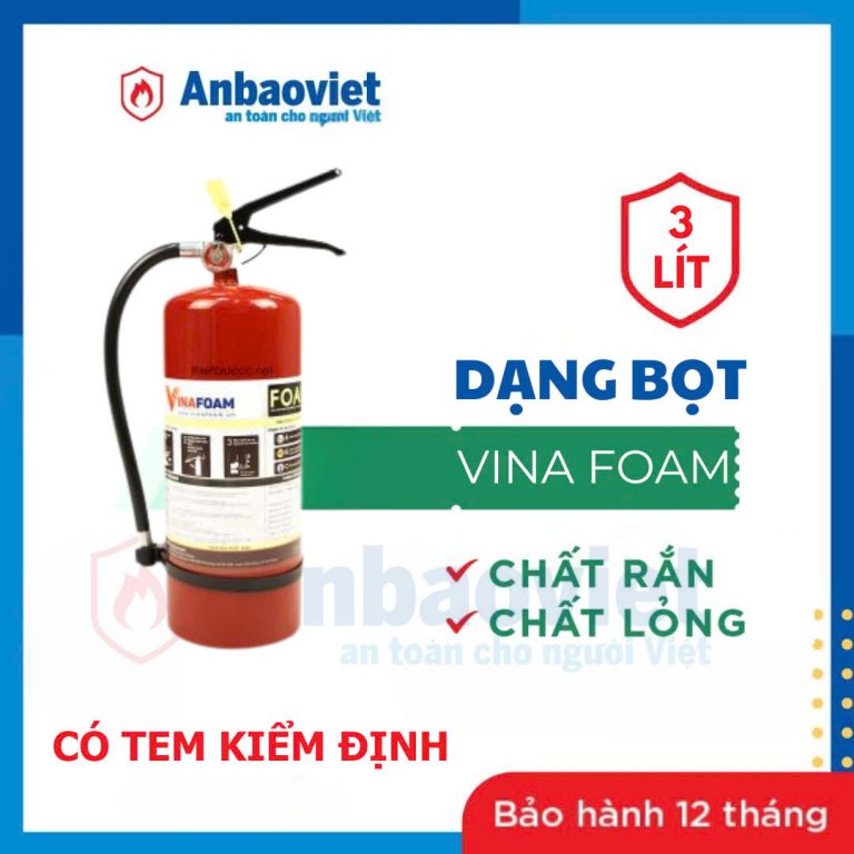3 loại bình chữa cháy có tem kiểm định của Cục Cảnh Sát PCCC và CNCH