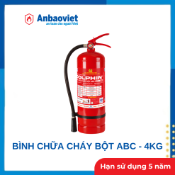 Bình chữa cháy bột ABC 4kg Dolphin