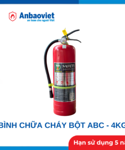 Bình chữa cháy Safety Bột ABC 4kg, có tem kiểm định