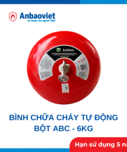 Bình chữa cháy tự động Safety Bột ABC 6kg, có tem kiểm định