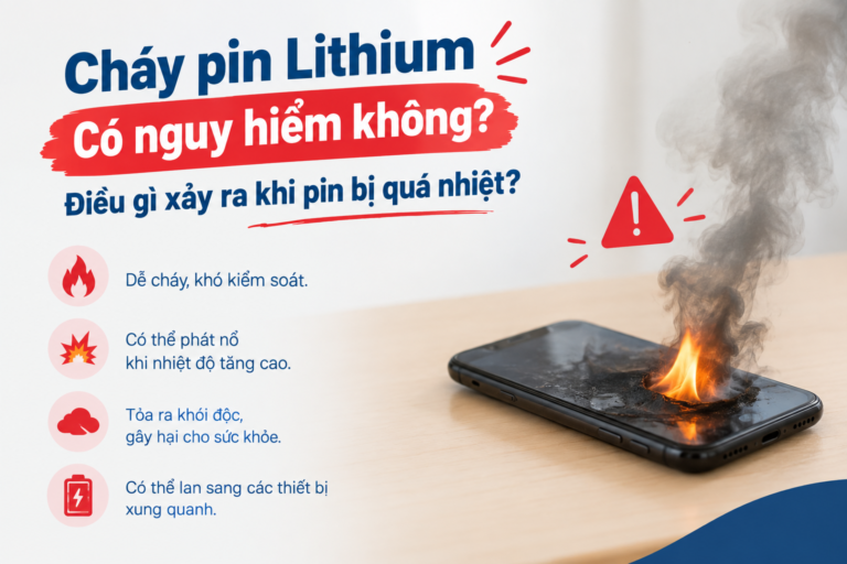Cháy Pin Lithium Có Nguy Hiểm Không? Điều Gì Xảy Ra Khi Pin Bị Quá Nhiệt?