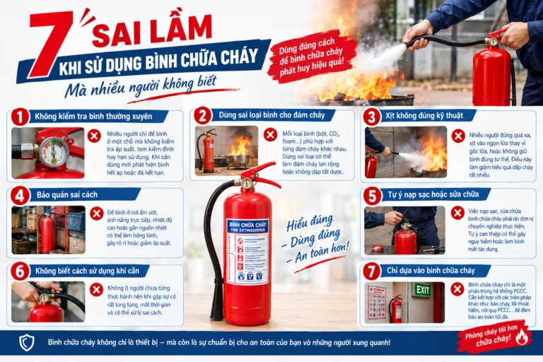 7 sai lầm khi sử dụng bình chữa cháy mà nhiều người không biết